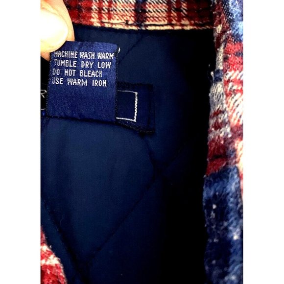 Vintage Ryan Keith Mens Quilted Flannel Button Up Shirt Red Sz:M. 90’s Grunge - Picture 6 of 9